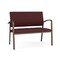 Lesro Newport 2 Seat Tandem Seating Metal Frame No Center Arms, Bronze, RF Nebbiolo Upholstery NP1501 - alternate 1